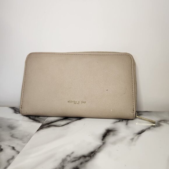 OLIVIA + JOY NEW YORK WOMENS CREAM COLOR WALLET - Picture 2 of 15